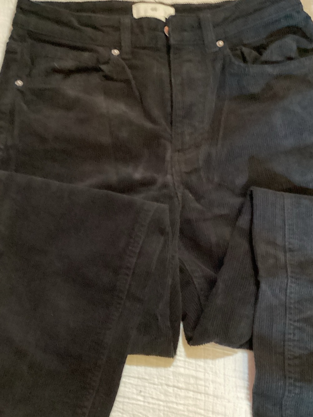H&M Black Corduroy Trousers